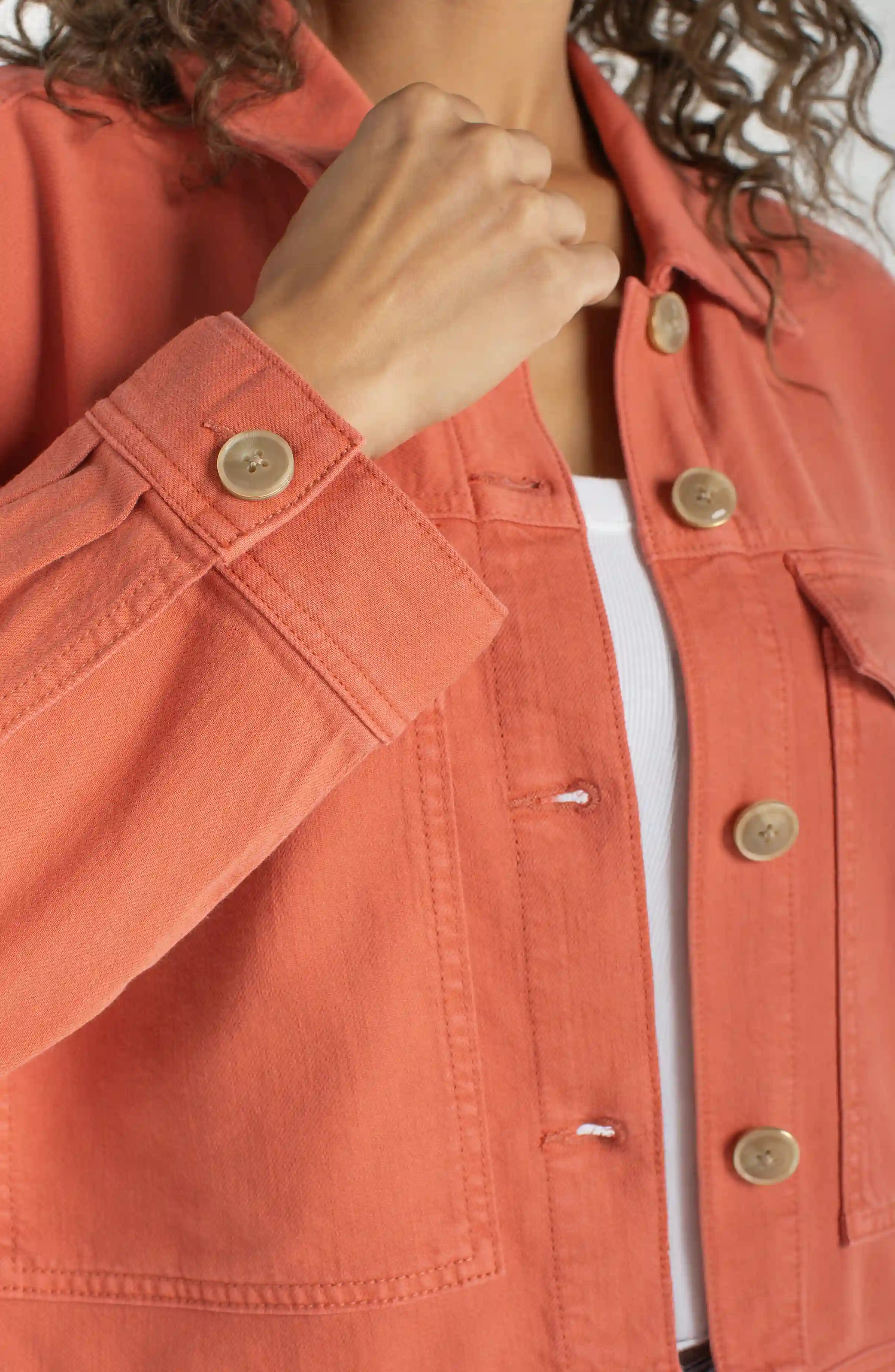 PETITE OVERSIZED CROPPED DENIM JACKET - Image 4