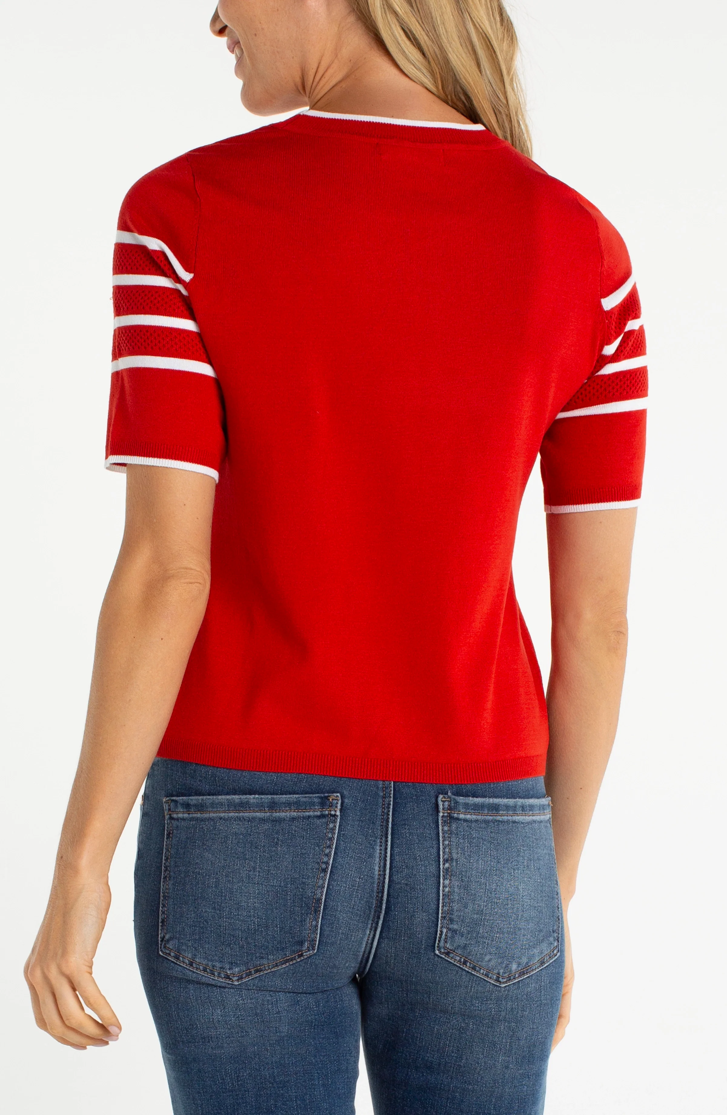 PETITE SHORT SLEEVE CREW NECK SWEATER - Image 2