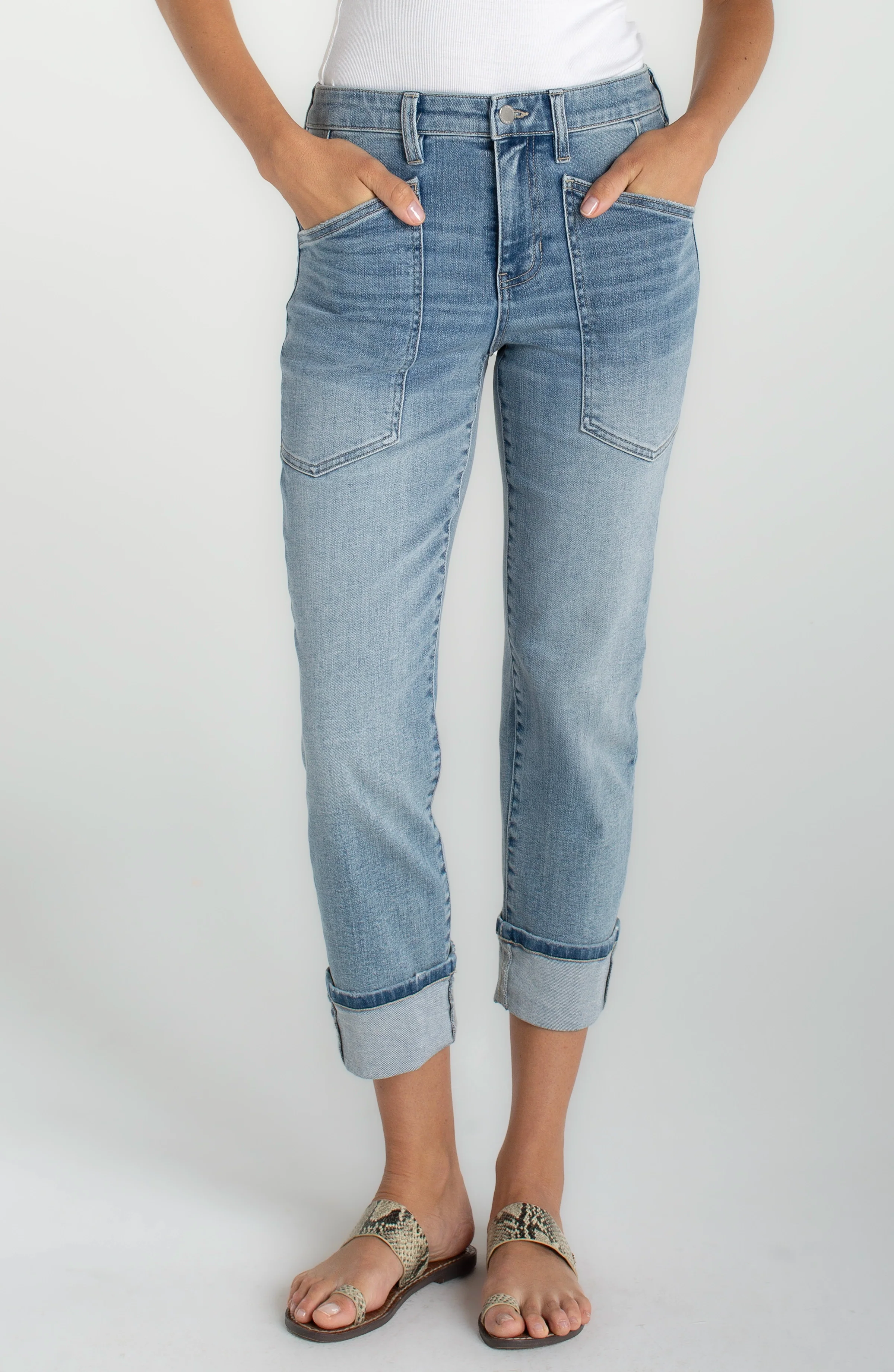 MARLEY CROPPED GIRLFRIEND CUFFED
