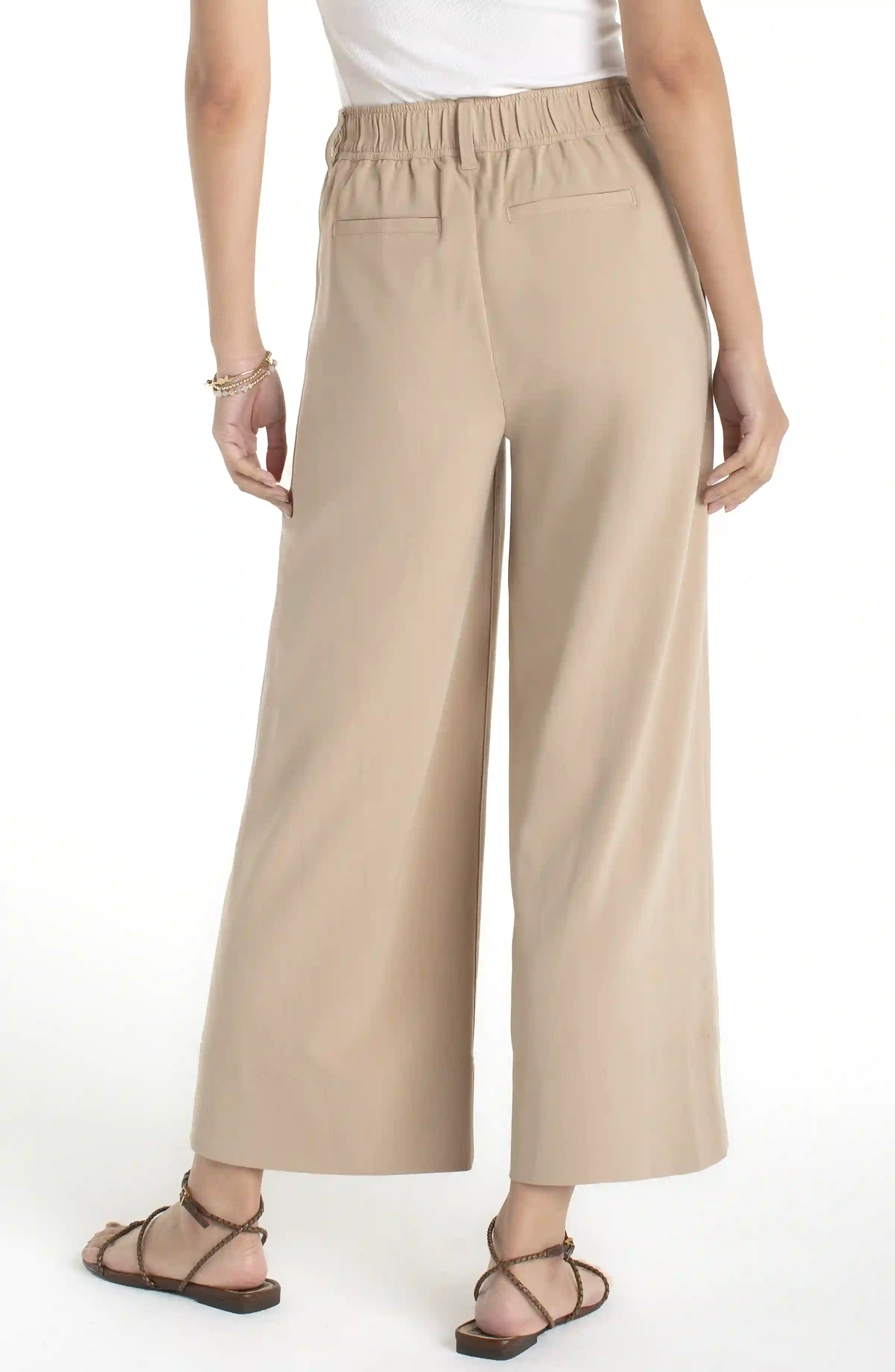 PLEATED WIDE LEG CROP TROUSER - Image 3