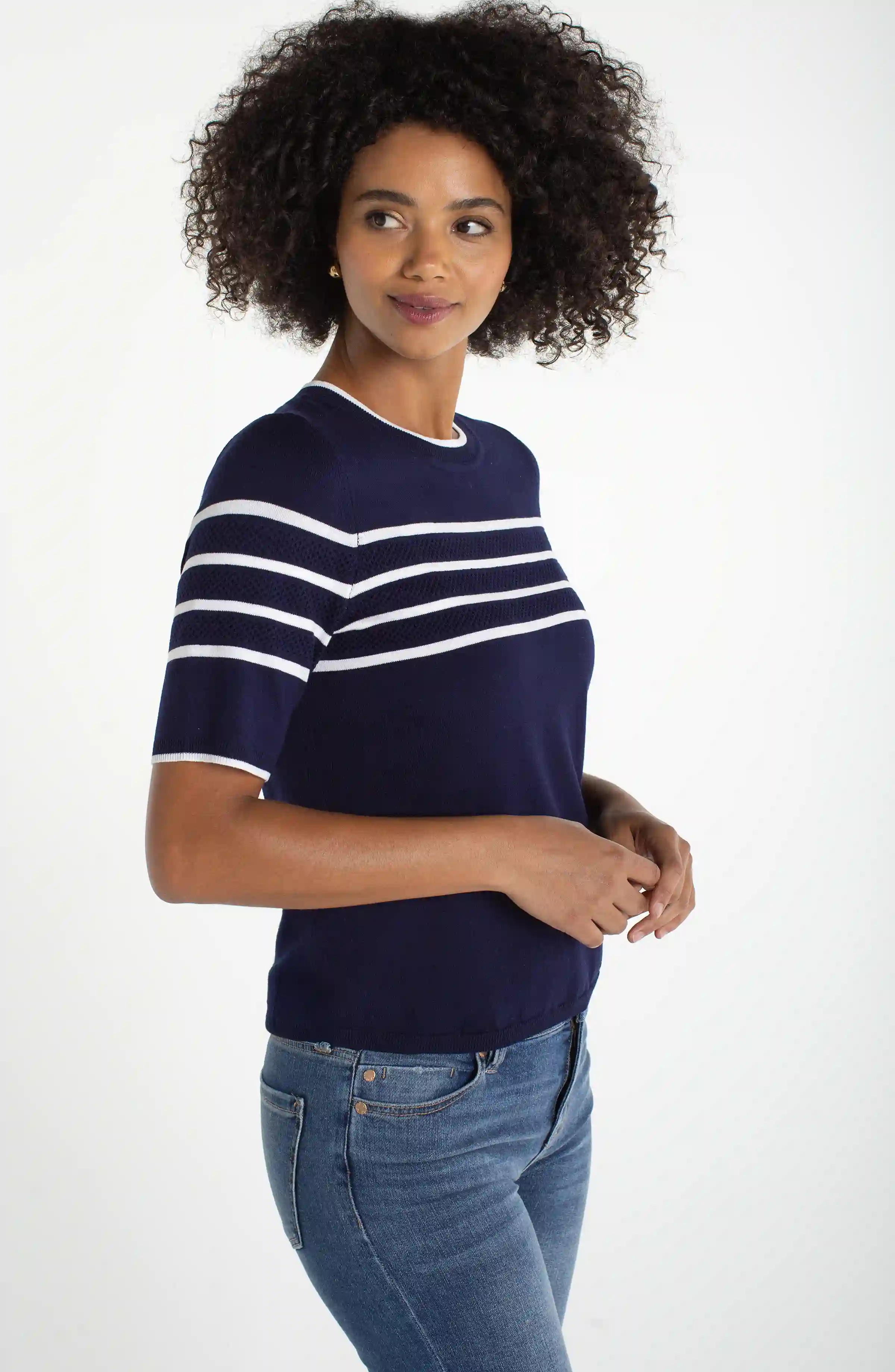 short sleeve  crew neck sweater - Image 3