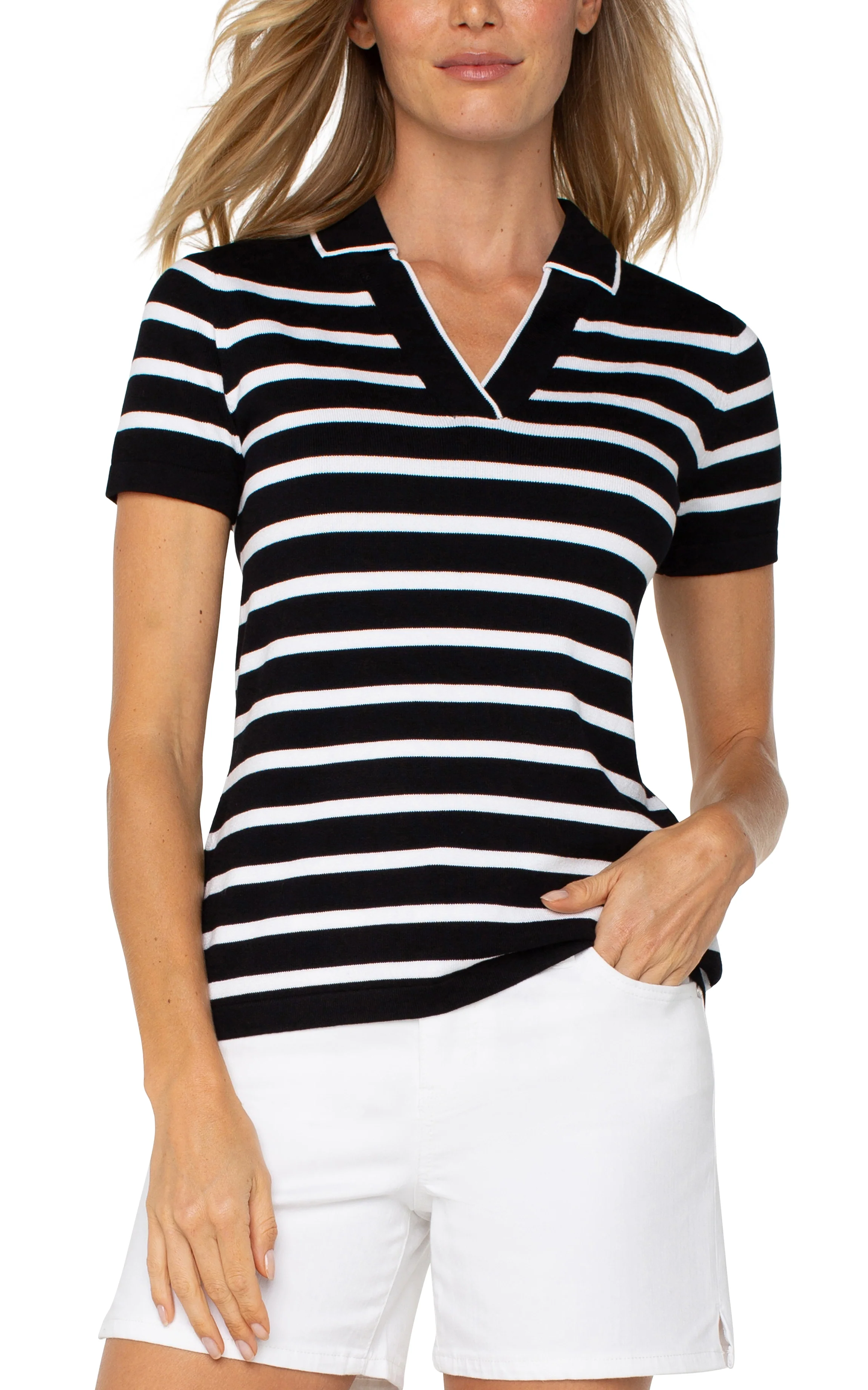 short sleeve collared sweater - Image 4