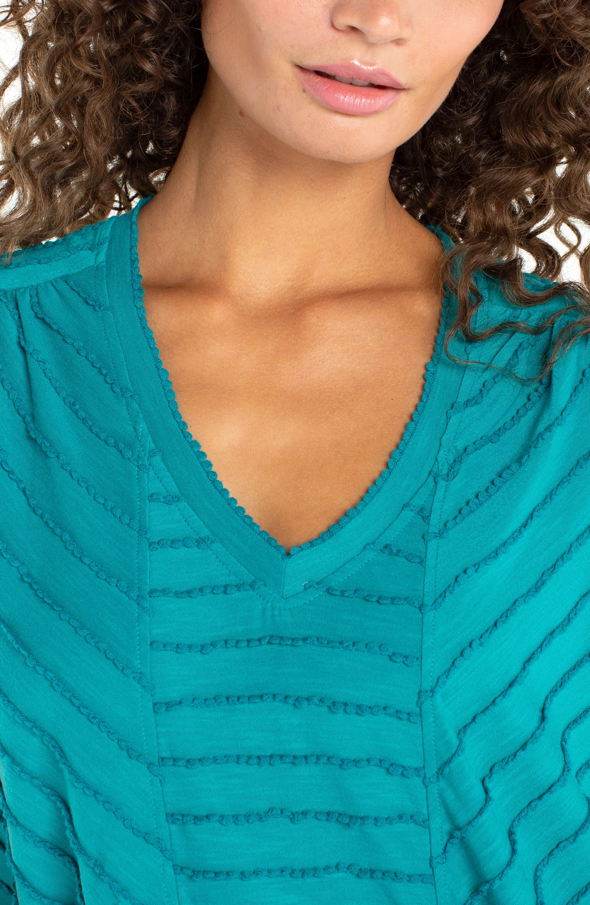 SHORT SLEEVE V-NECK KNIT TOP - Image 3
