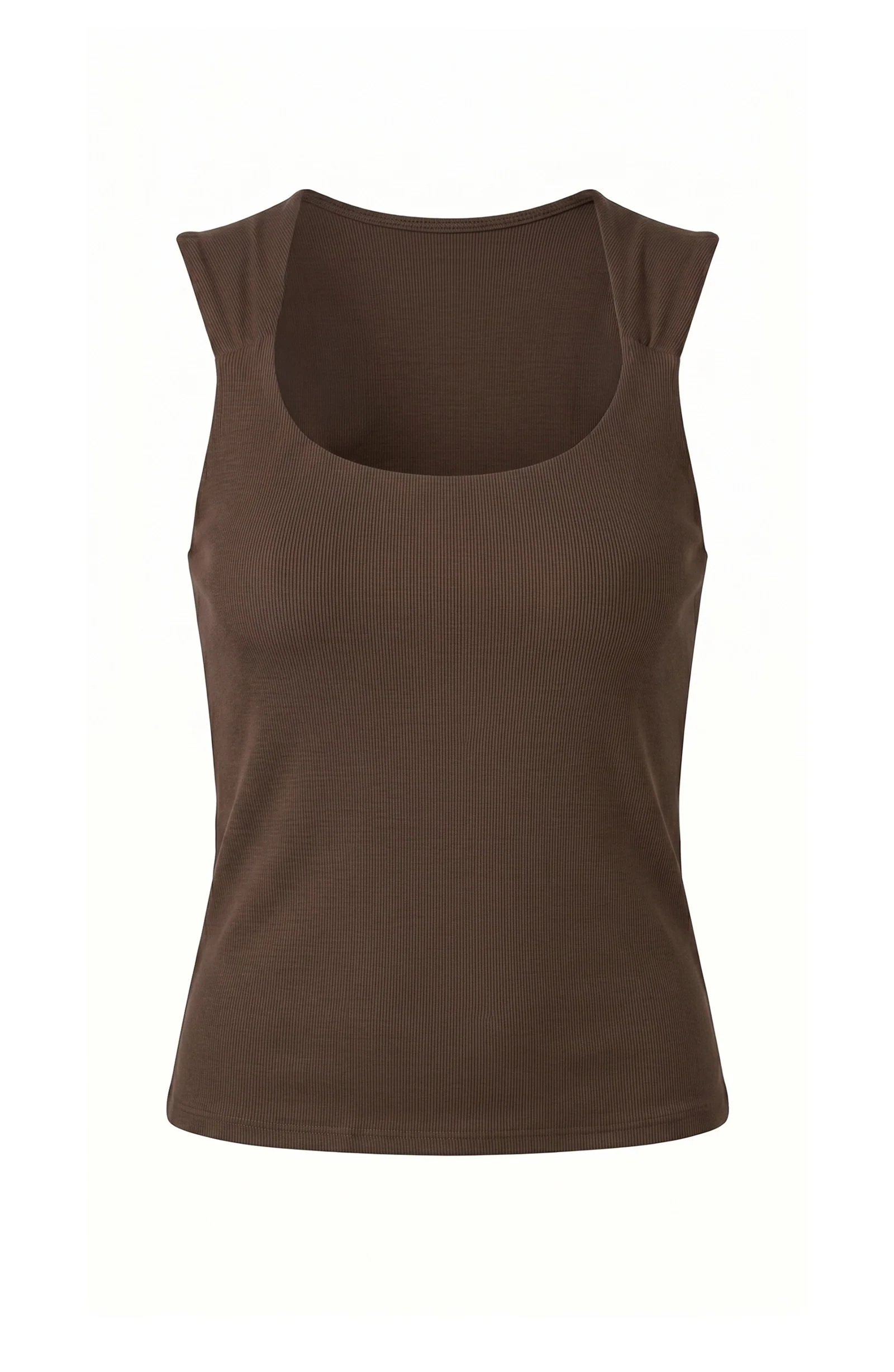 SLEEVELESS BUILT-IN BRA KNIT TOP - Image 2