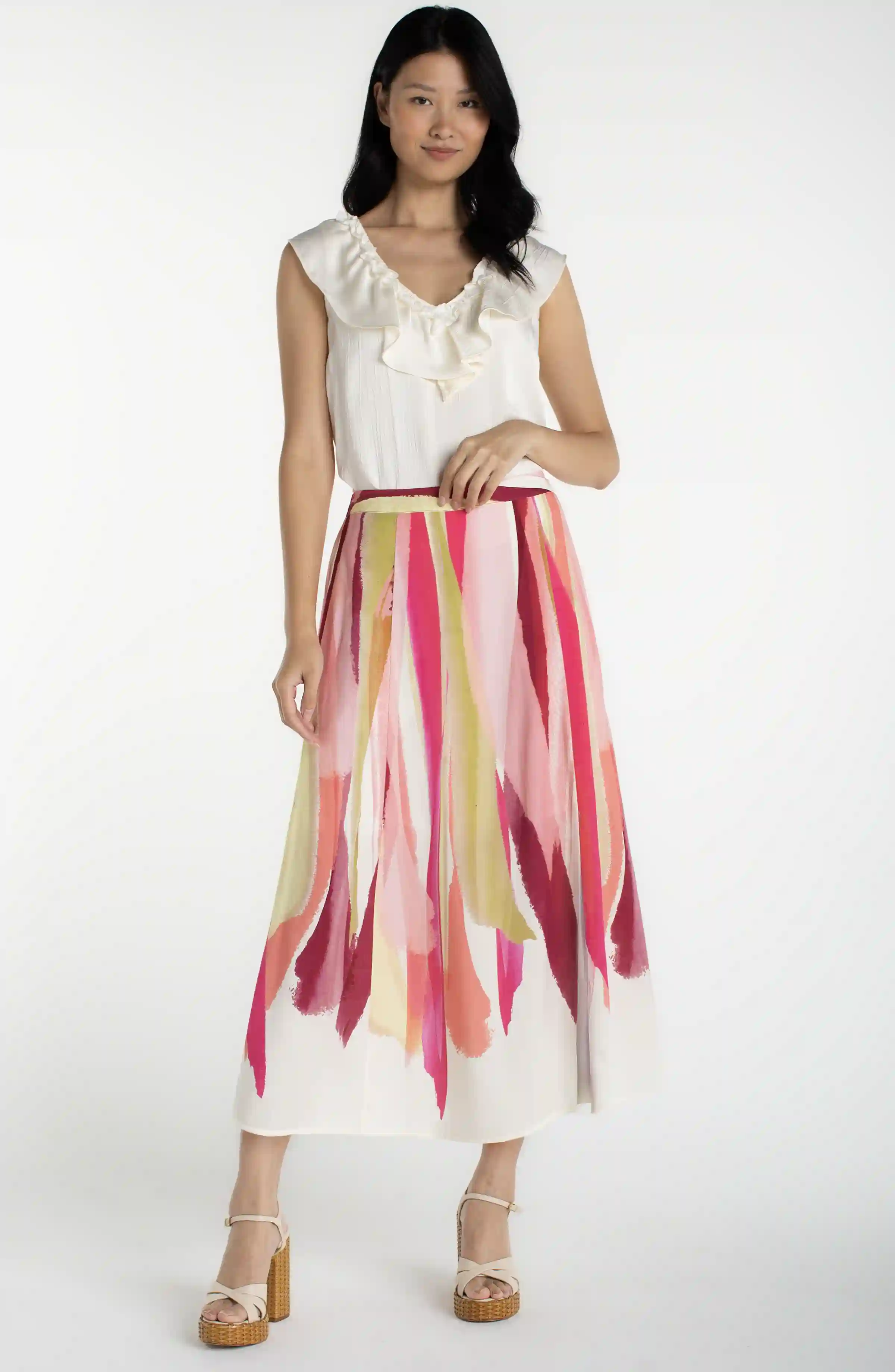 pull on woven maxi skirt - Image 5